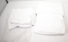 Love's Cabin 6 Piece Sheet Set King Size Bedding White 4 Pillowcases 2 Sheets