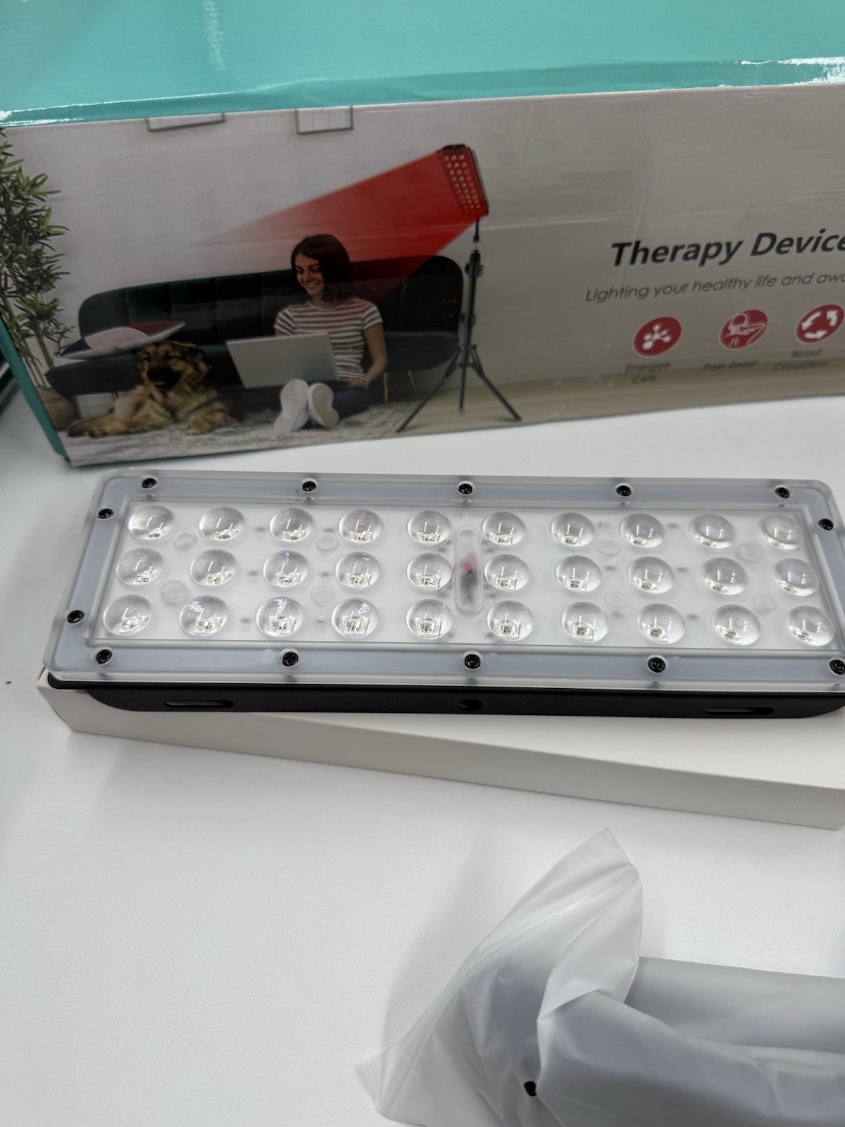 Red Light Therapy Lamp with Stand, 660nm Red & 850nm Infrared Light READ!