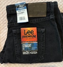 Lee Premium Select Straight Fit Boys Jeans Size 14 Husky Adjustable Waist NEW