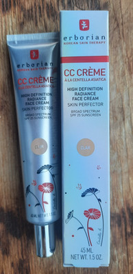 Erborian CC Creme Cream SPF 25 CLAIR Light Full Size 1.5 oz SALE HELPS DOGS CATS