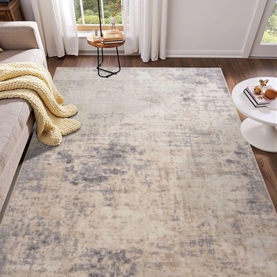 Enqinar 5x7 Area Rugs for Living Room, Machine Washable Rugs Modern Abstract Bed