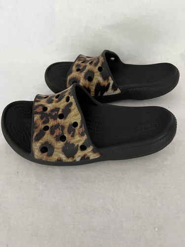 Crocs Classic Leopard Sandals M5 W7