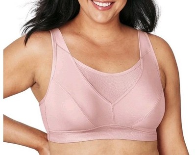 Playtex Secrets Bounce Control Wireless Bra Size 46C Side & Back Support Pink