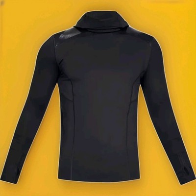 UNDER ARMOUR Herren Kompressions Hoodie schwarz Sweatshirt|Anzüge v. Slim Build|Neu mit Etikett [L]