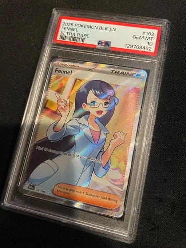 Fennel - English Black Bolt Ultra Rare Trainer #162/086 - PSA 10 GEM MINT!