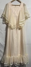 Unbranded Vintage Made In Britain Long Maxi Mesh Dress Size 10