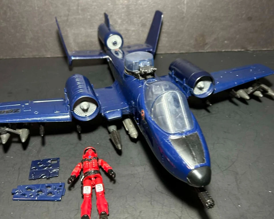 GI Joe Cobra Rattler con Comadreja Salvaje 100% Completo 1984 Jet A-10 Muy Bonito #3 Foto 3 de 4