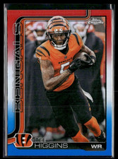 2025 Topps Chrome Football Red White & Blue #59 Tee Higgins