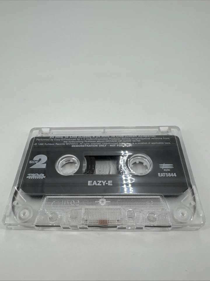 EAZY-E 24 HRS to Live RARE PROMO CASSETTE. RUTHLESS RECORDS. 1998. - Image 4 of 4