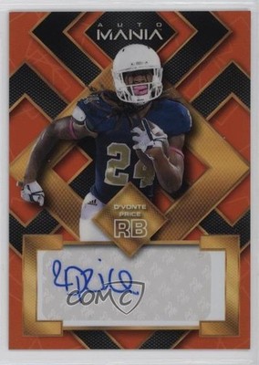 2022 Wild Card Mania Square Orange Rainbow D'Vonte Price Rookie Auto RC ew1