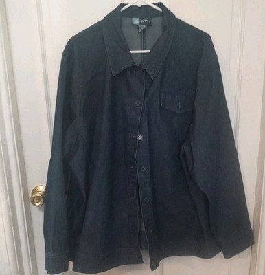 Womens Avenue Blues Jean Jacket Buttons Size 22/24 Very Nice Preowned Condition