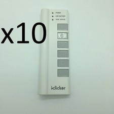 LOT OF 10 iClicker 1st Generation Student Response Classroom Remote White/Blue