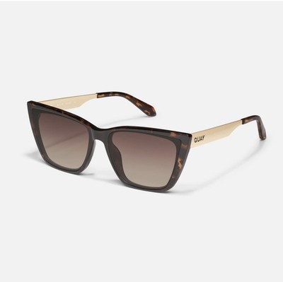 QUAY Sunglasses CALL THE SHOTS Remixed Neutral Tortoise Frame Brown Lens