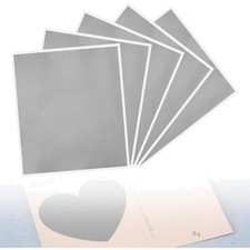 Silberne Rubbelaufkleber Set | 5 Stück | Quadratische Rubbellose Sticker | DI...