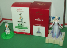 Hallmark Lot Frozen Show Yourself Elsa Olaf in Summer 2015 2021 Ornaments