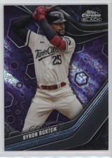 2023 Topps Chrome Black Purple Mini-Diamond Refractor /150 Byron Buxton #22 17e2