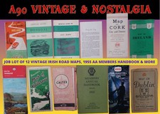 JOB LOT OF 12 VINTAGE 1960'S IRISH ROAD MAPS, GUIDES, 1955 AA BOOK CALTEX / ESSO