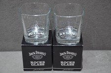 2x Jack Daniel's Embossed Tumbler Whisky Glass 28cl 280ml Brand New In Gift Box