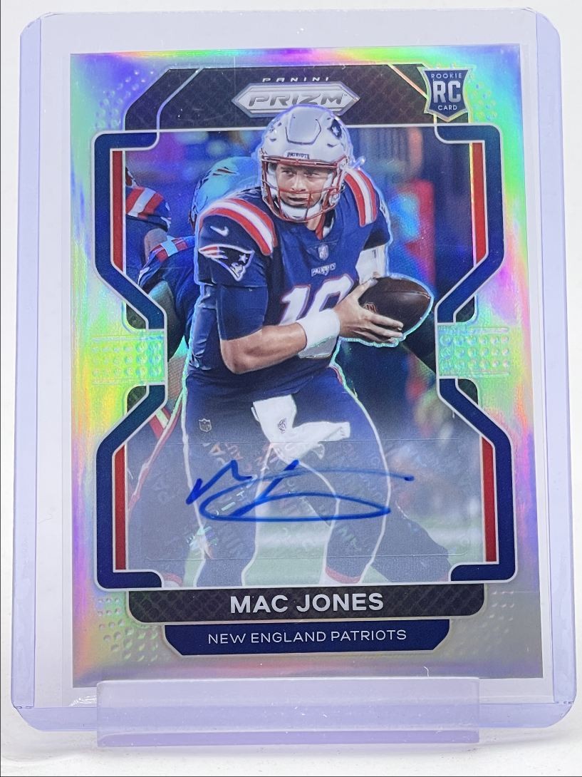 MAC JONES 2021 PANINI PRIZM ROOKIE AUTOGRAPH SILVER #336 RC AUTO Q4689