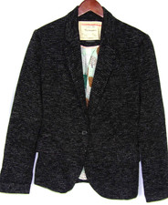 Anthropologie CARTONNIER 1 Button Dark Gray Office Blazer Women's Medium