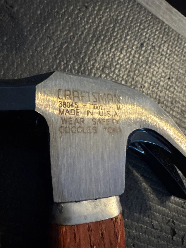Martillo de tercera garra SEXY Sears Craftsman EE. UU. Nos 38045 16 oz nogal negro cara SMTH Foto 4 de 4