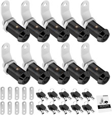 10 Pack Cabinet Lock with Keys, 1-1/8" RV Storage Lock Keyed Alike, RV Locks for