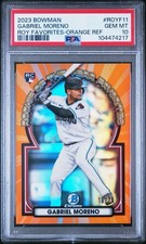 2023 Bowman Chrome ROY Fav Orange #11 Gabriel Moreno RC PSA 10 [18/25]