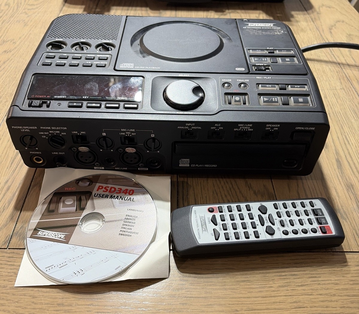Superscope PSD300 CD Recording System PSD300/U1B **FOR PARTS OR