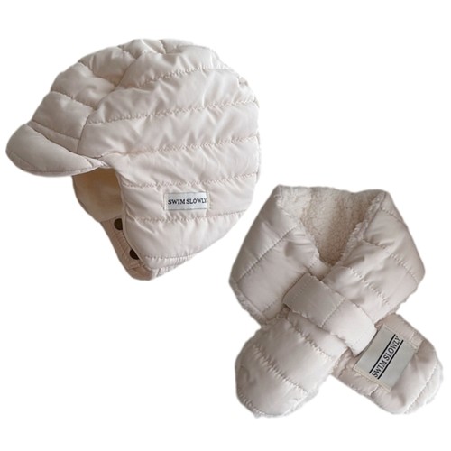 2pcs Plush Scarf+Winter Earflap Hat for Kid Keep Warm Protecting Ear Hat Outdoor - Picture 9 of 11