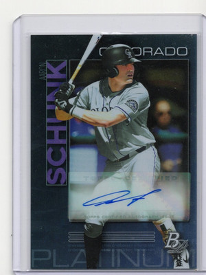 aaron schunk bowman platinum colorado rockies auto autograph FREE SHIPPING!!!