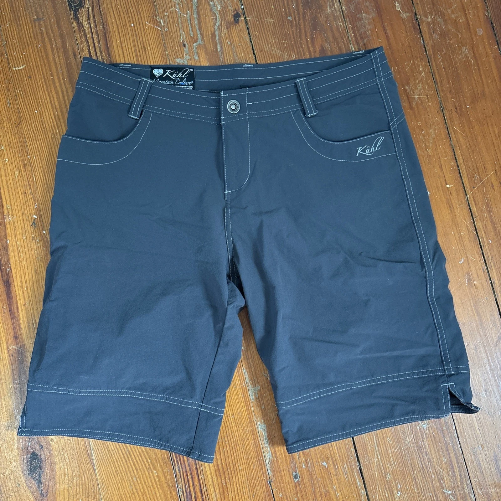 KUHL Splash Bermuda Shorts Gray Women’s 12 Outdoors Camping Wilderness Light