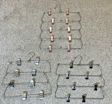 Vintage Tier Skirts Pants Adjustable Clips Hangers Space Savers 4 Tier  5 Tier
