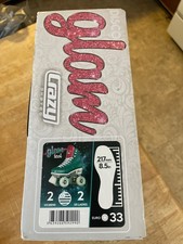 size 2 Roller Skates Disco Glam Teal Pink Glitter Quad Crazy Skates W 8.5 M 7.5