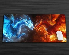 Japanese Dragon Mat, Bookish Dragon, PC Gaming Mat Gaming Desk Mat Mouse Pad