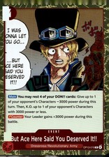 But Ace Here Said You Deserved It!! OP13-019  One Piece Foil NM