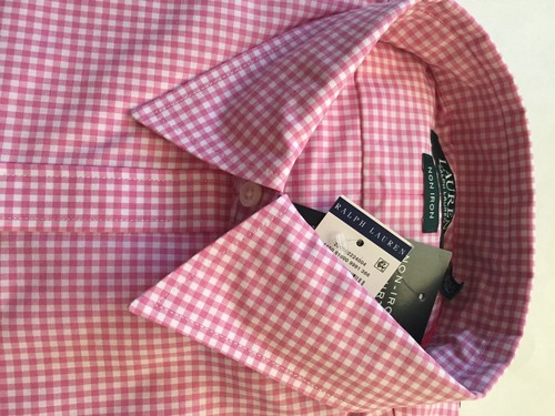 NEU Ralph Lauren LS Damen Kleid Shirt mit Knopfleiste weiß rosa - xsmall - Bild 2 von 5