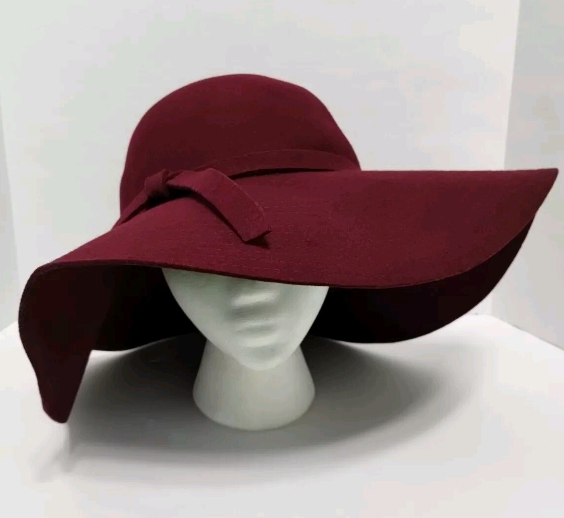 Women\'s wide brim hat by ADORA Adora® Wool Hat - Wide Brim Wool Felt Safari Hat, Olive  main image 4