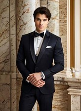 Men suits Black 3 piece Suits Grooms Wear Dress Casual Slim Fit Suits Men Prom S