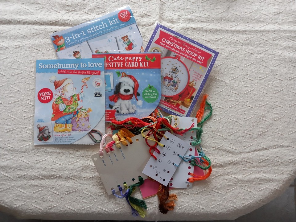 Cross Stitch job lot Christmas themed bundle eBay