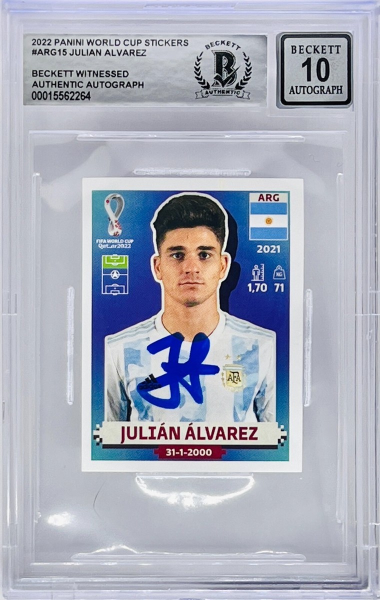 2022 Panini World Cup Sticker Auto Julian Alvarez Argentina #ARG15 