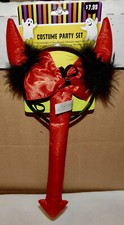 Halloween Costume Party Set 3pc Devil Set NWT Tail Headband Tie 209R