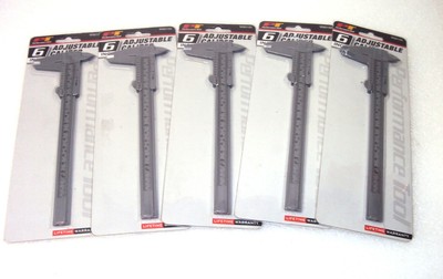 (5) Performance Tool W80150 6'' Plastic Caliper
