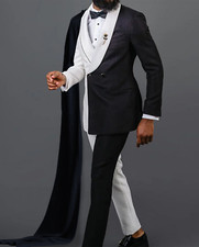 Men Suit Slim Fit Satin Shawl Lapel Formal Wedding Party Outdoor Casual Outfits
