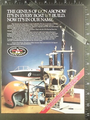 1988 ADVERTISING for Don Aronow R.I.P. Cigarette racing team power boat