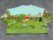 NEW Disney Winnie The Pooh Sweater Womens 1X XL Green Eeyore Tigger Sweatshirt