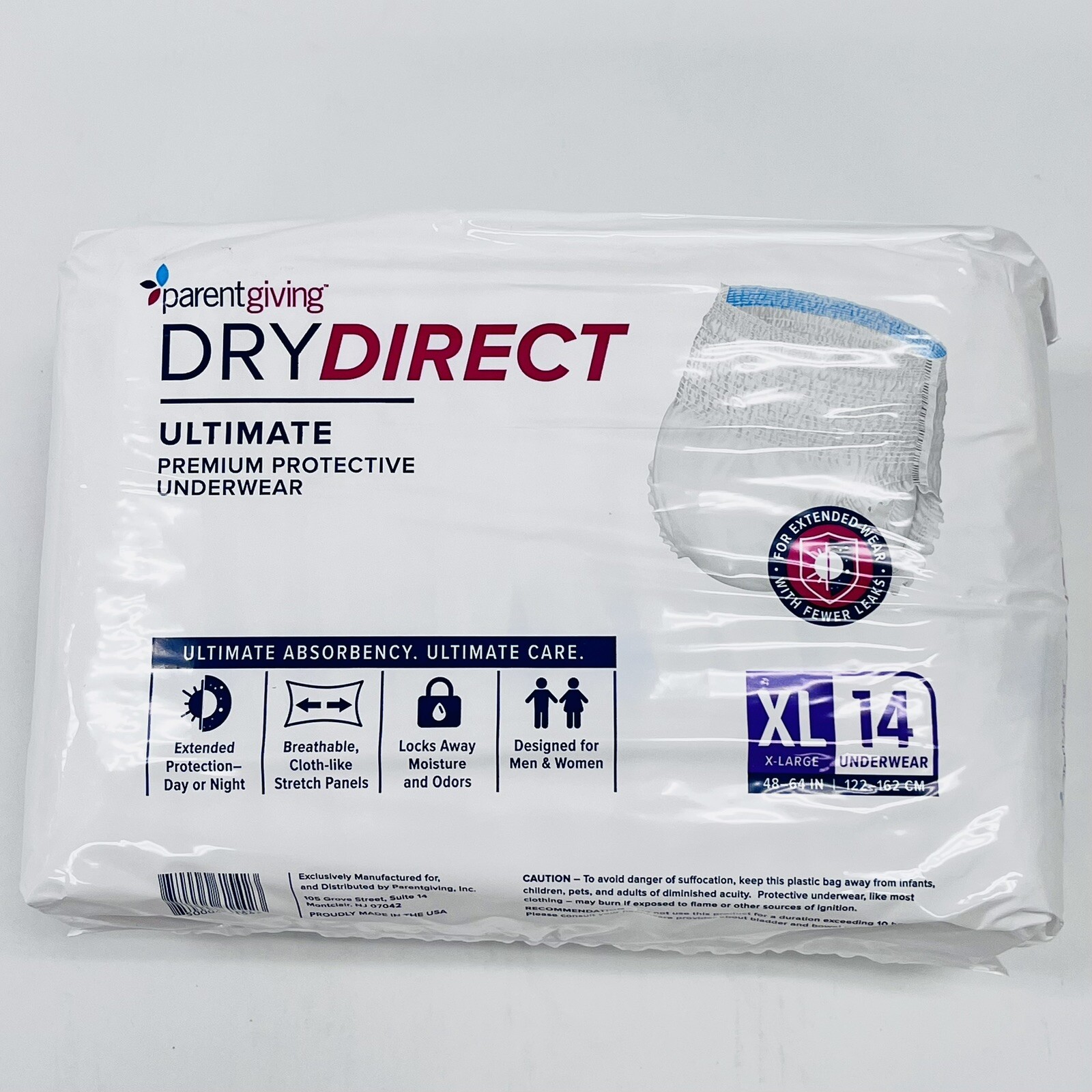 Dry Direct Ultimate Underwear XLarge Pack of 14 by Parentgiving x4