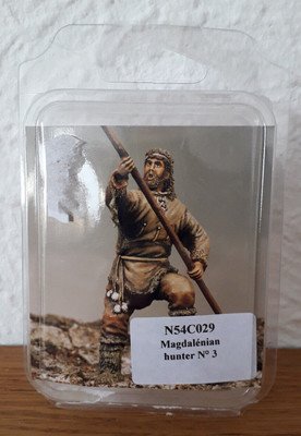 Nemrod/Historex N54C029 -  Magdalenian Hunter No 3, Jäger m. Spieß, Maßstab 54mm