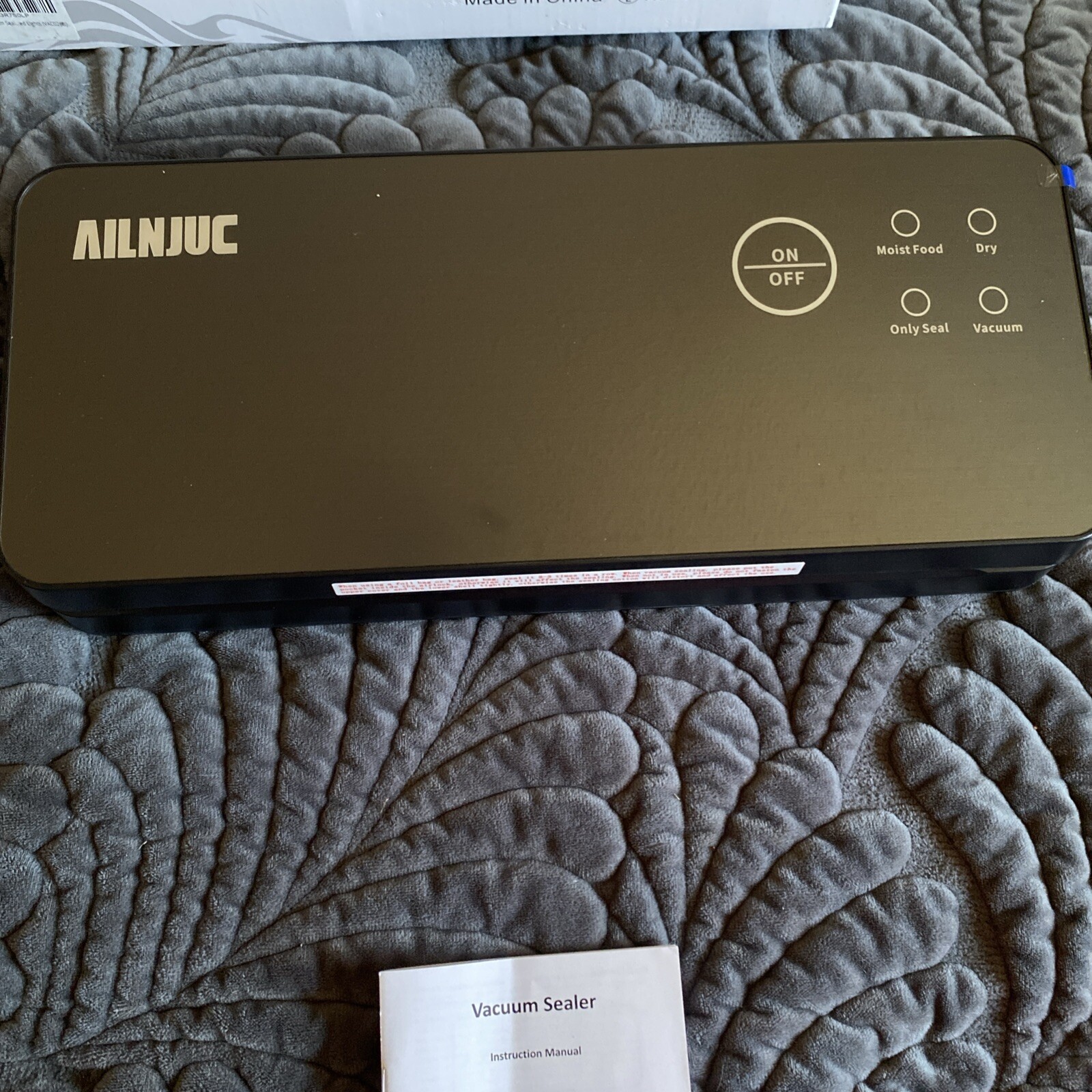 AILNJUC 110W Electric Vacuum Sealer Machine with 100 Bags New