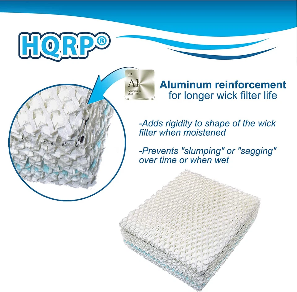 Filtro de mecha HQRP para humidificadores Essick Air AIRCARE 1043, EP9 EP9R serie 800 Foto 4 de 4