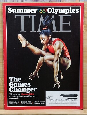 Time Magazine AUGUST 8, 2016 THE GAMES CHANGER SUMMER OLYMPICS - Simone Biles